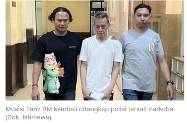 Musisi Legendaris Fariz RM Kembali Diciduk, Polisi Sita Sabu dan Ganja