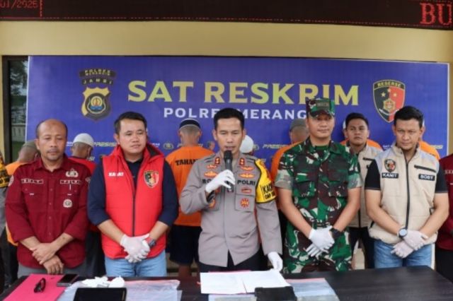 Kapolres Merangin Ungkap Kasus PETI, 8 Tersangka Ditanggkap
